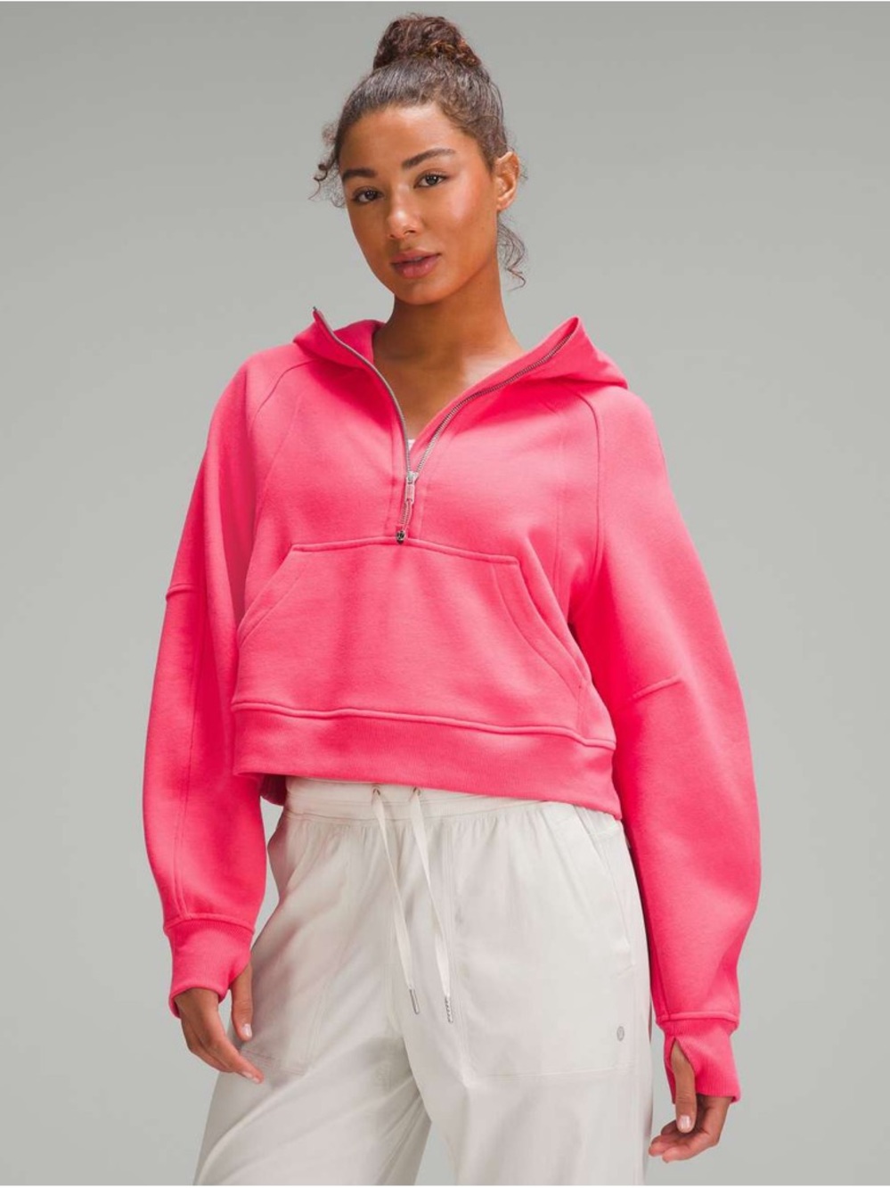 Lululemon Scuba Oversized Half-Zip Hoodie in Glaze Pink